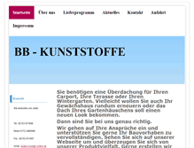 Tablet Screenshot of bb-kunststoffe.de